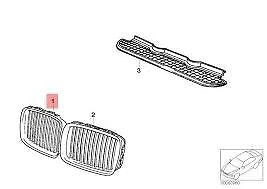NEW BMW 3 SERIES E36 FRONT RADIATOR KIDNEY GRILLE RIGHT 8122238 51138122238