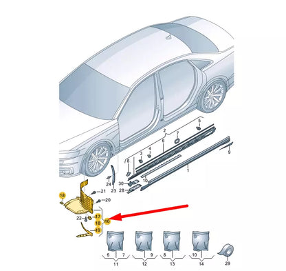 NEW AUDI A8 D5 FRONT LEFT WHEEL SPOILER HOUSING FRONT LINER 4N0853887H ORIGINAL