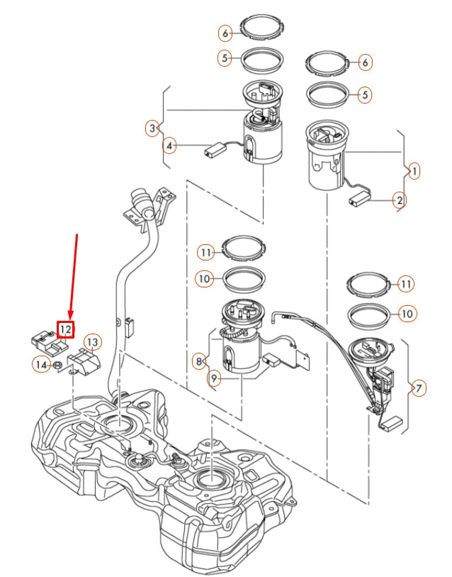 NEW AUDI Q3 8U FUEL PUMP CONTROL UNIT 5N0906093B ORIGINAL