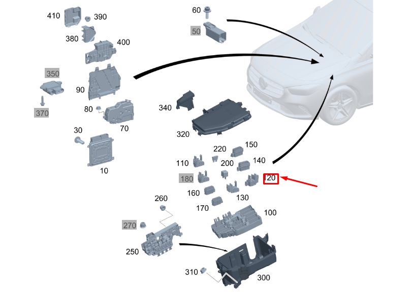 new mercedes-benz gla h247 module 2 code d relay unit a1779060102 original