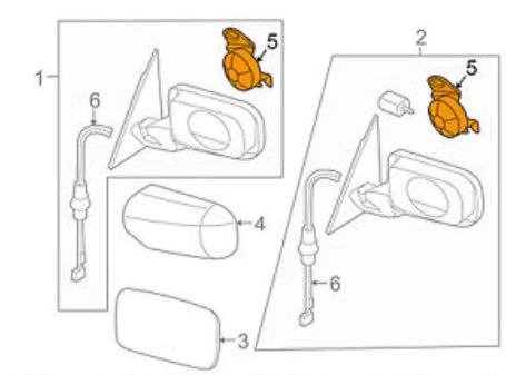 NEW BMW 3 COUPE E46 FRONT LEFT MIRROR ACTUATOR 51167895275 7895275 ORIGINAL