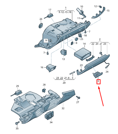 new audi a8 4h glove box handle lhd 4h1857149a bh9 4h1857149abh9 original