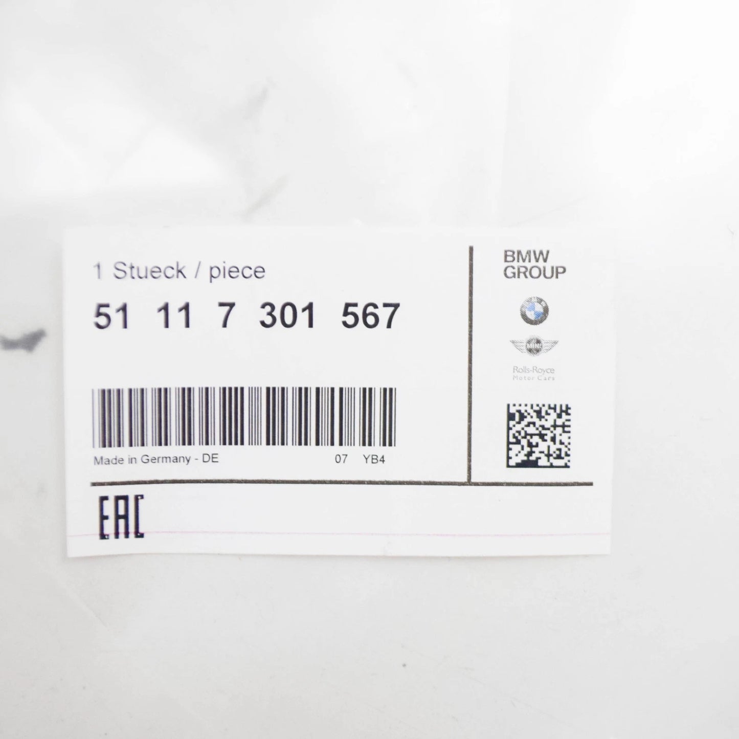 NEW BMW 2 F45 FRONT BUMPER CENTER OPEN GRILLE 51117301567 7301567 2015 ORIGINAL