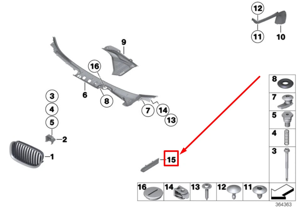 NEW BMW 7 F01, F02 FRONT RIGHT TURN SIGNAS COVERING 51137298870 7298870 ORIGINAL
