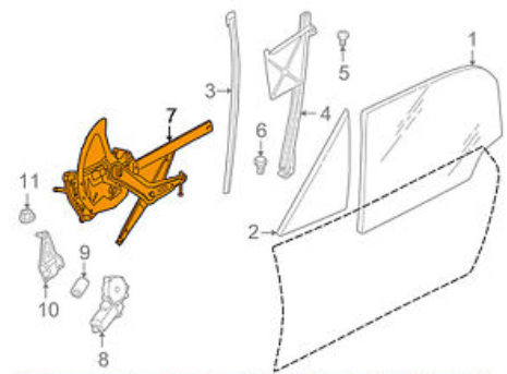 new bmw z3 e36 front right window regulator 51338397706 8397706 original