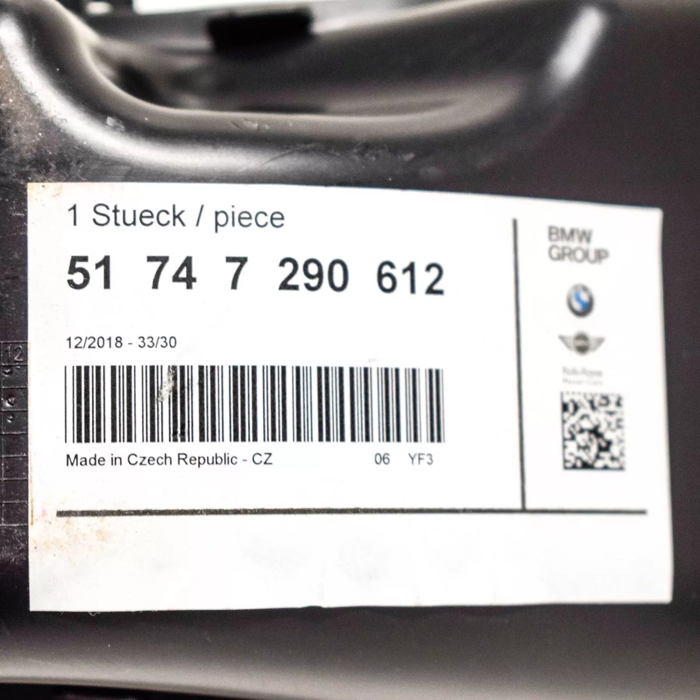 NEW BMW 4 F32 RIGHT BRAKE AIR DUCT 51747290612 7290612 2016 ORIGINAL