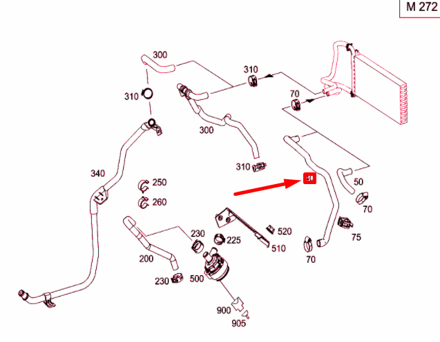 NEW MERCEDES-BENZ SPRINTER W906 HEATER HOSE A9068324323 ORIGINAL