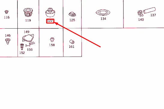 NEW MERCEDES-BENZ S W126 JACKING SOCKET PLUG A126997188664 ORIGINAL