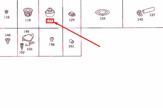 NEW MERCEDES-BENZ S W126 JACKING SOCKET PLUG A126997188664 ORIGINAL