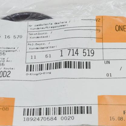 NEW BMW 3 E46 ENGINE WATER PUMP O-RING 1714519 11511714519 ORIGINAL