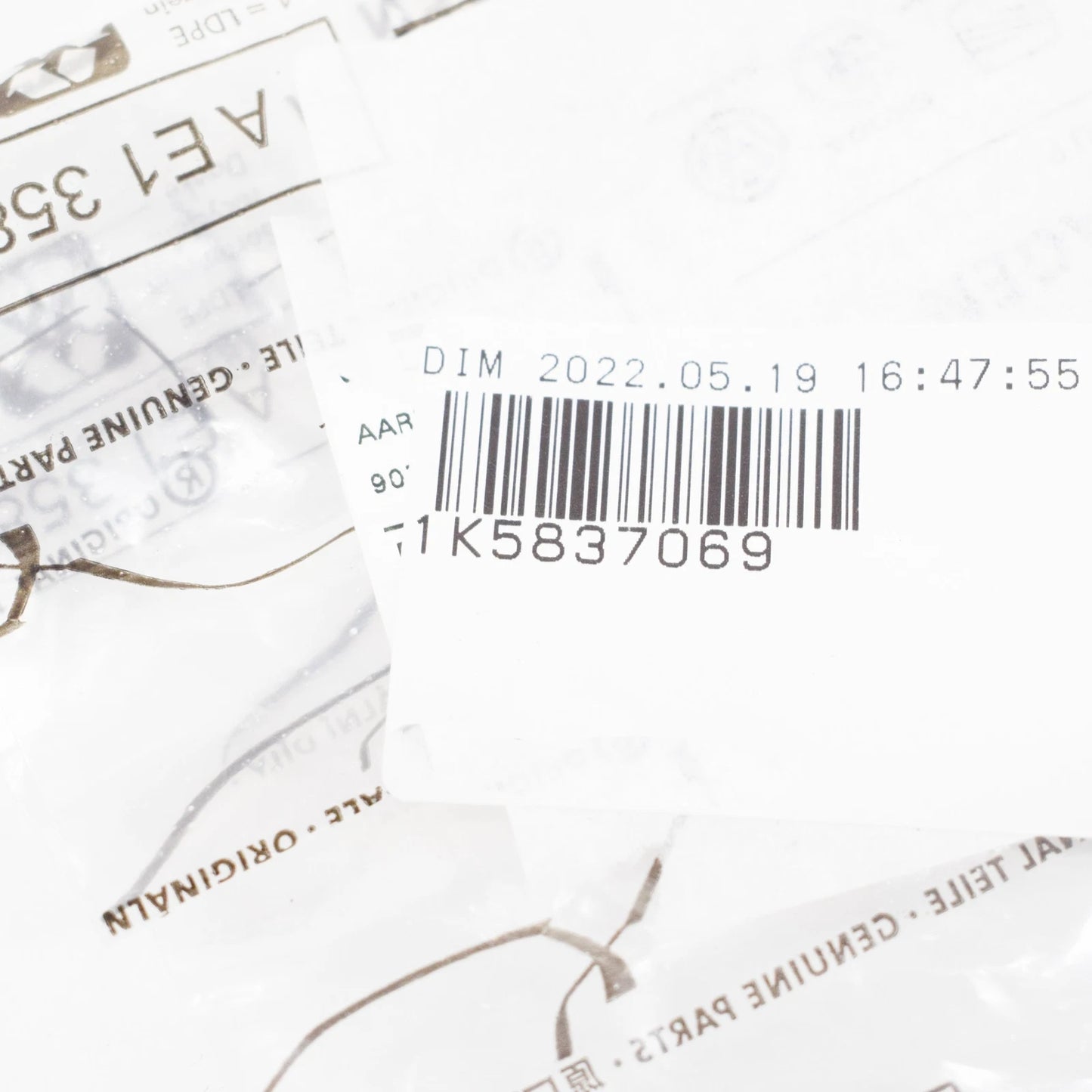 NEW VW EOS 1F FRONT LEFT DOOR OUTER HANDLE CABLE 1K5837069 ORIGINAL