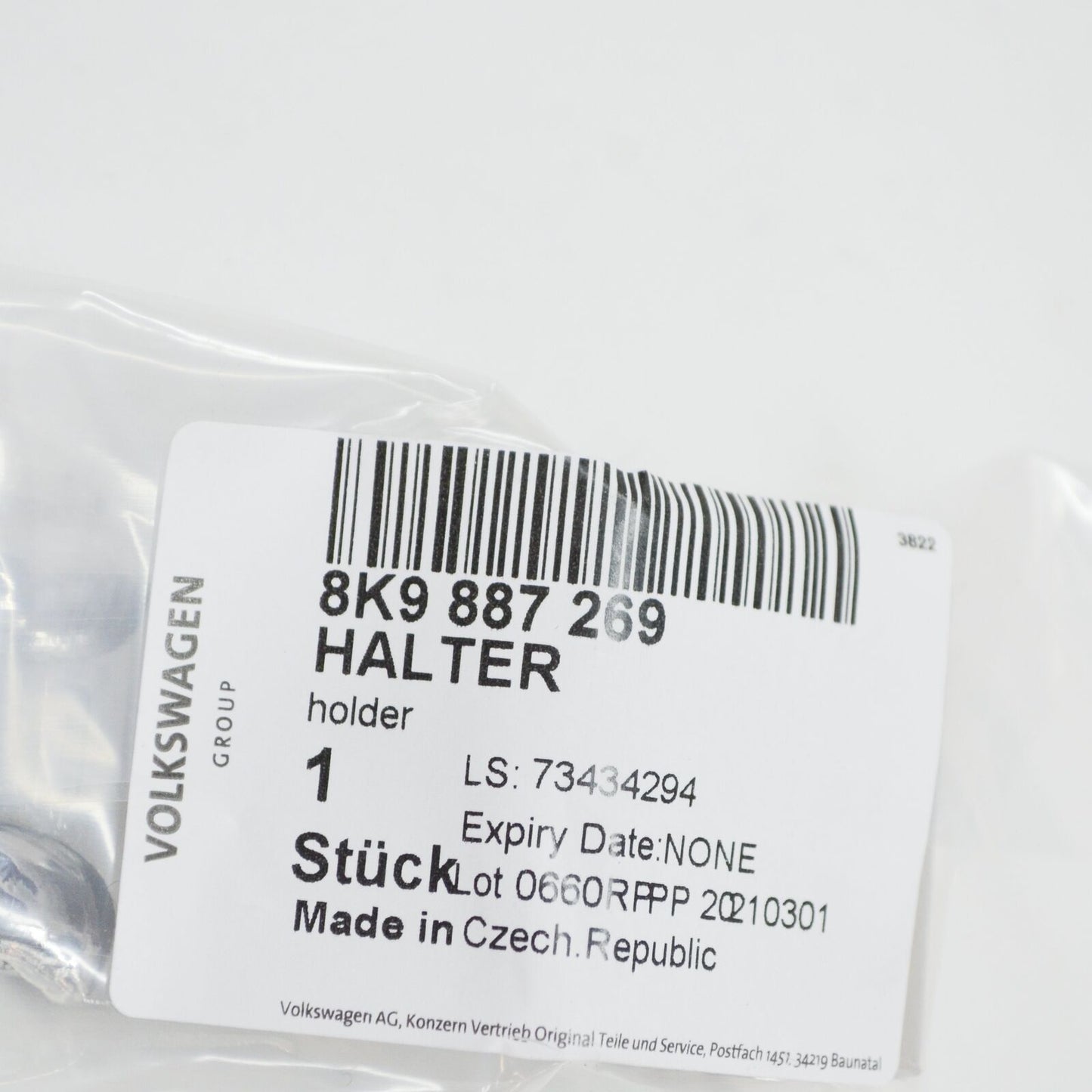 NEW AUDI A4 B8 REAR LEFT CHILD SEAT ATTACHMENT HOLDER 8K9887269 ORIGINAL