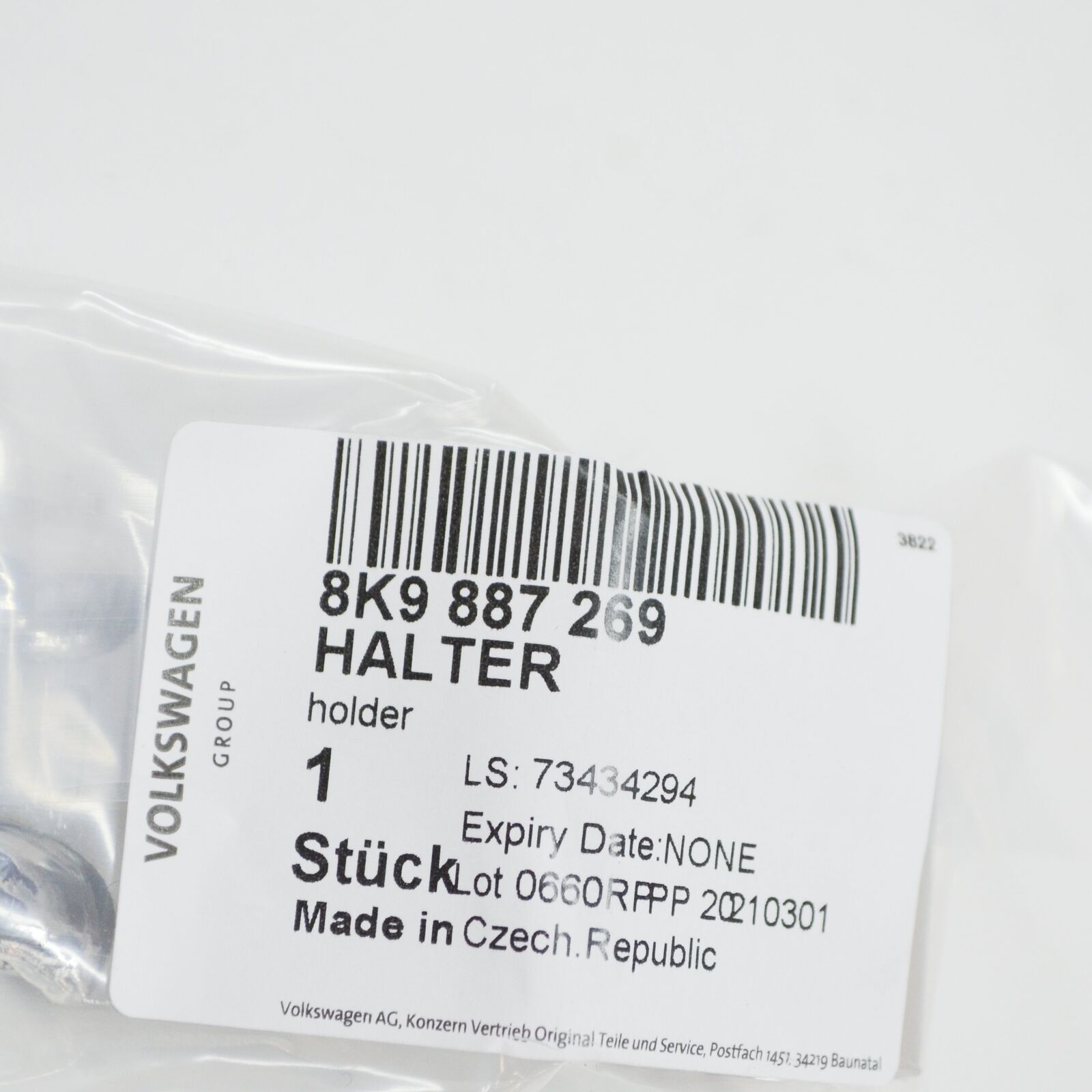 NEW AUDI A4 B8 REAR LEFT CHILD SEAT ATTACHMENT HOLDER 8K9887269 ORIGINAL