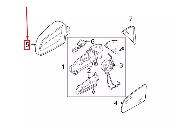 NEW AUDI A3 SPORTBACK 8P FRONT RIGHT WING MIRROR 8T0857528A3Q7 ORIGINAL