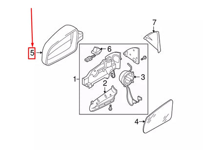NEW AUDI A3 SPORTBACK 8P FRONT RIGHT WING MIRROR 8T0857528A3Q7 ORIGINAL