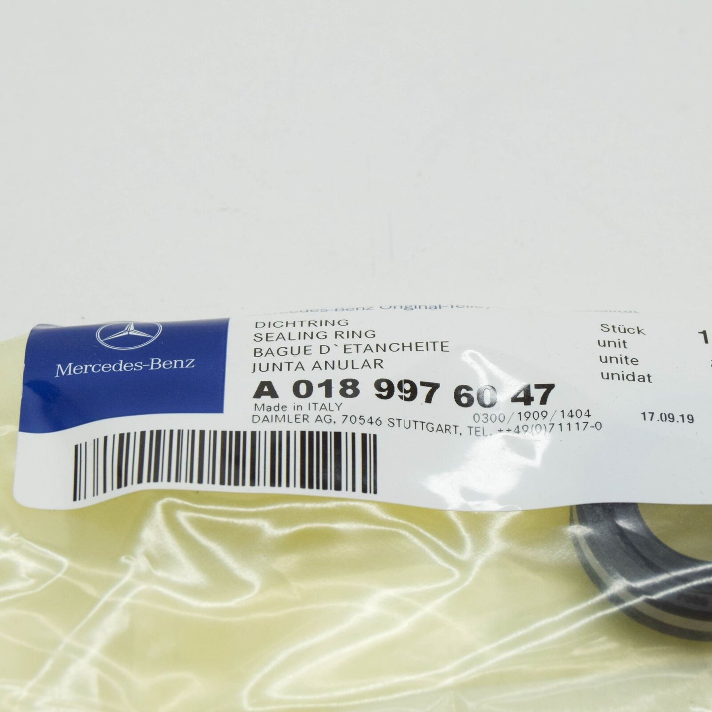 NEW MERCEDES-BENZ SL R129 POWER STEERING PUMP SEAL RING A0189976047 ORIGINAL