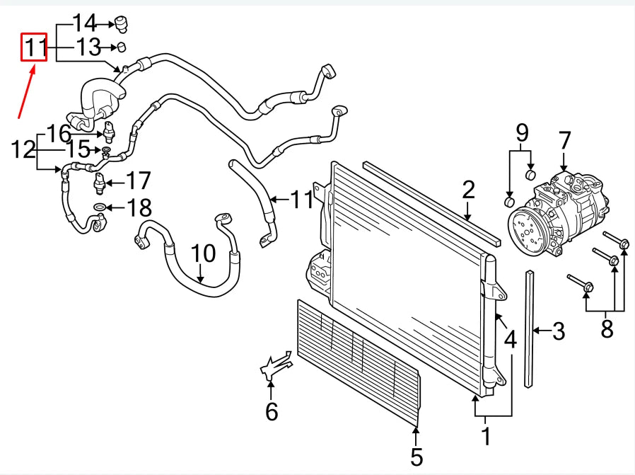NEW AUDI A3 SPORTBACK 8P AIR CONDITIONING HOSE 1K0820743CD ORIGINAL