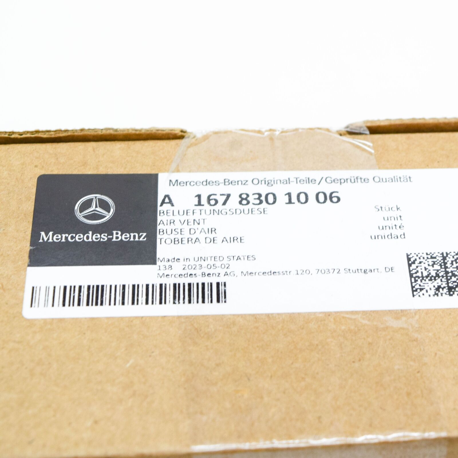 new mercedes-benz gle w167 b-pillar right air vent a1678301006 original