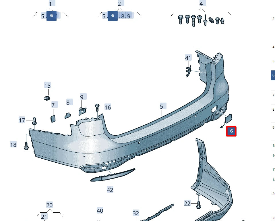 NEW AUDI A6 C8 REAR BUMPER TOW EYE COVER 4K9807441AGRU