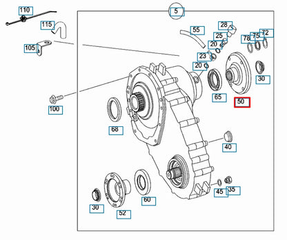 NEW MERCEDES-BENZ VIANO W639 REAR AXLE COUPLING FLANGE A6392820245 ORIGINAL