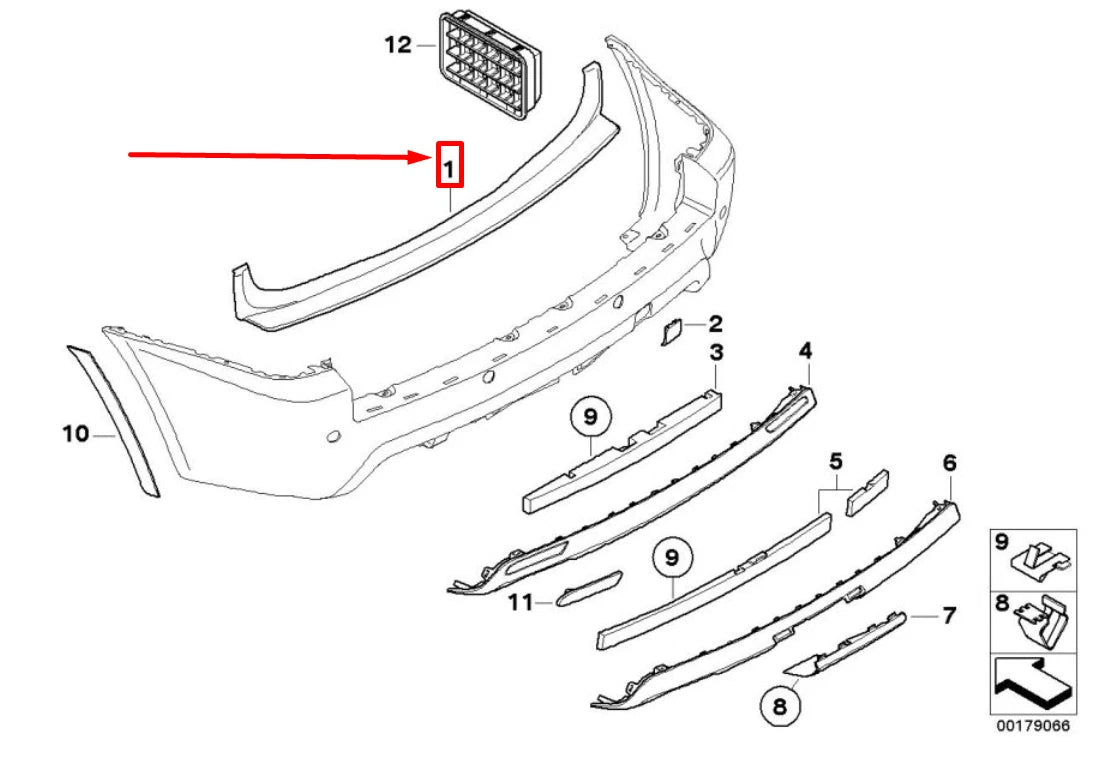 NEW BMW X3 E83 LOADING SILL COVER 3414406 51123414406 ORIGINAL