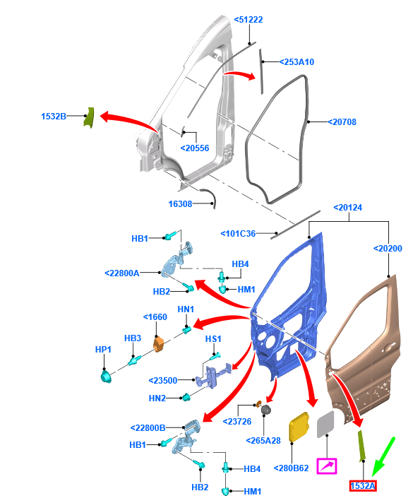 new ford transit mk4 front right door decal bk31-v201b08-aa 1879091 original