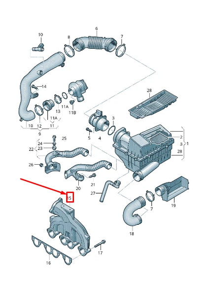NEW AUDI A3 SPORTBACK 8P INTAKE MANIFOLD 03G129713K ORIGINAL