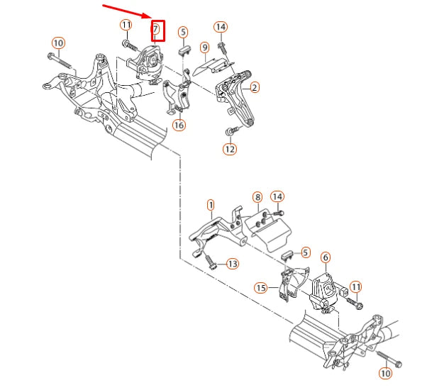 NEW AUDI Q5 8R RIGHT SIDE ENGINE MOUNT 8R0199381AS ORIGINAL