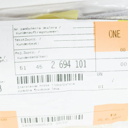 NEW BMW 5 E39 LEFT CENTER DASHBOARD PANEL TRIM 2694101 51452694101 ORIGINAL