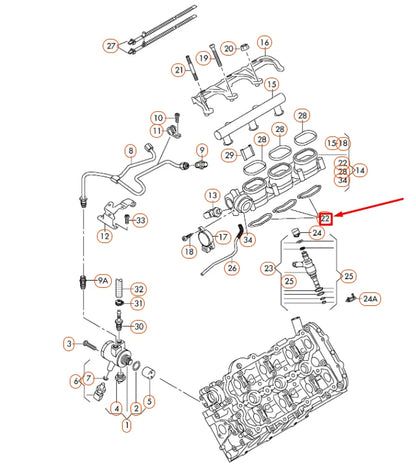 NEW AUDI A4 B8 LOWER INTAKE MANIFOLD GASKET SEAL 079129717B ORIGINAL