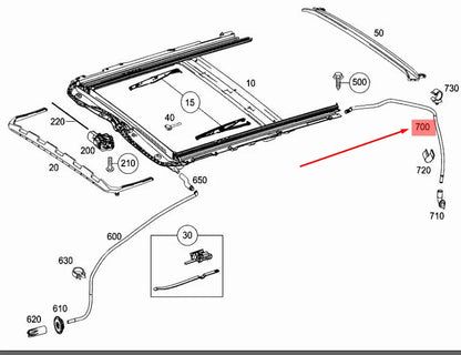 NEW MERCEDES-BENZ CLS C257 ROOF WATER DRAIN LINE HOSE A2186390294 2017 ORIGINAL