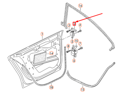 NEW VOLKSWAGEN CC REAR LEFT DOOR UPPER HINGE 3C4833401D ORIGINAL