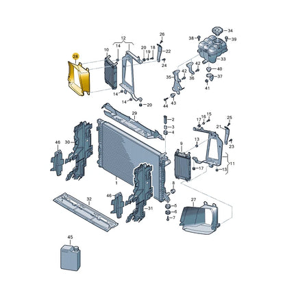 NEW VOLKSWAGEN TOUAREG CR7 RADIATOR AIR DIVERTER 760117336B 2018 ORIGINAL