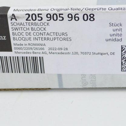NEW MB C W205 AMG LEFT LOWER CONTROL PANEL SWITCH BLOCK A2059059608 ORIGINAL