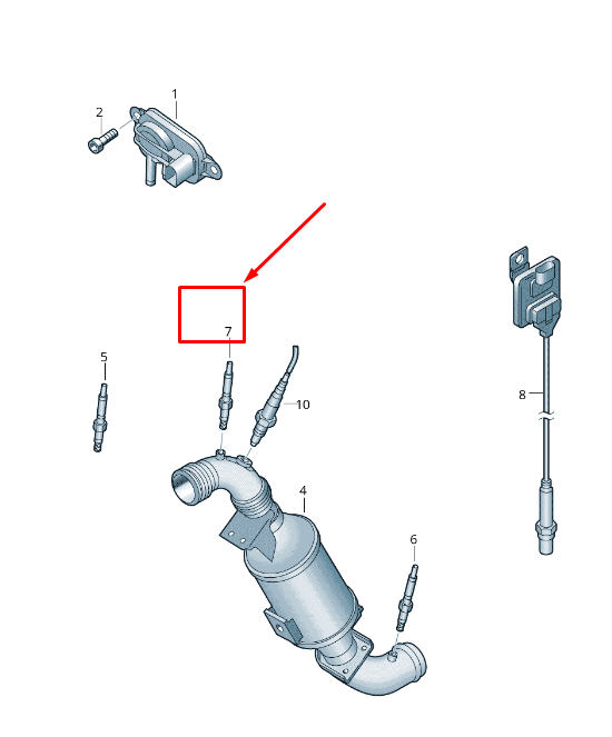 new vw crafter 2e exhaust gas temperature sensor 03l906088hb original
