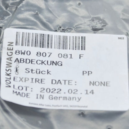 NEW AUDI A4 AVANT B9 FRONT SLAM PANEL FRAME PLASTIC TRIM 8W0807081F