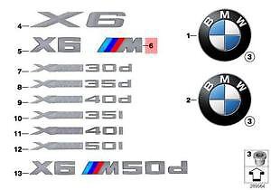 new bmw e71 sac m power emblem badge logo sign 7250850 51147250850 original