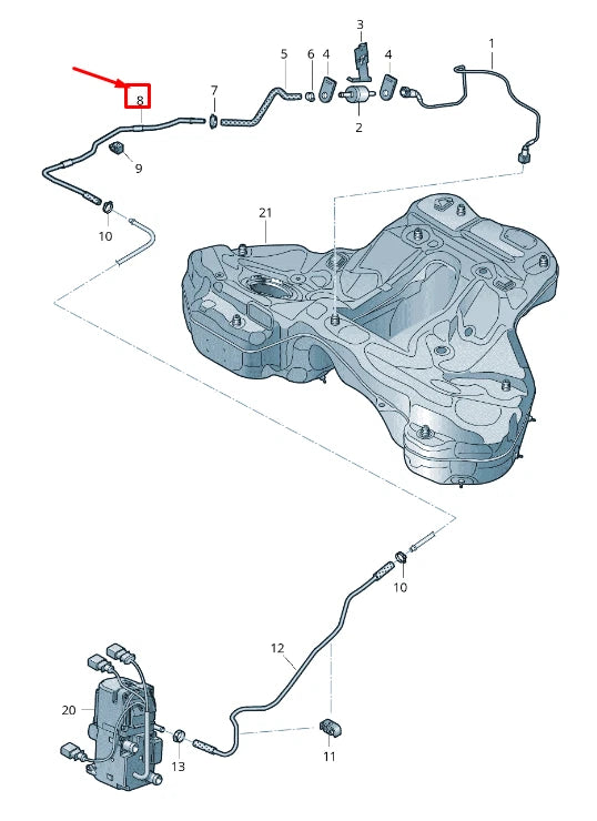 NEW AUDI A6 4A C8 FUEL LINE 4K0261191H