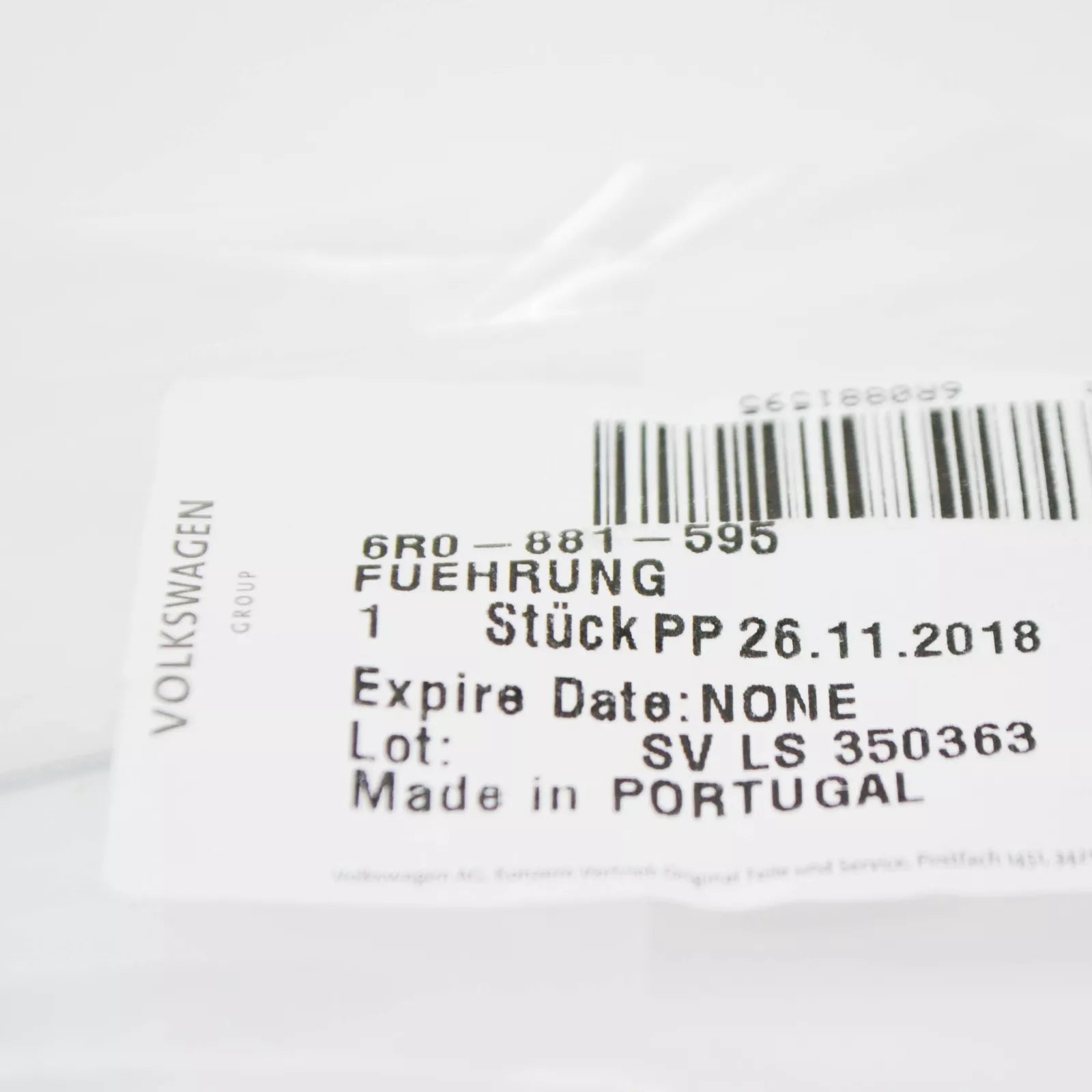 NEW VW POLO 6R, 6C FRONT SEAT BACKREST RELEASE CABLE 6R0881595 ORIGINAL