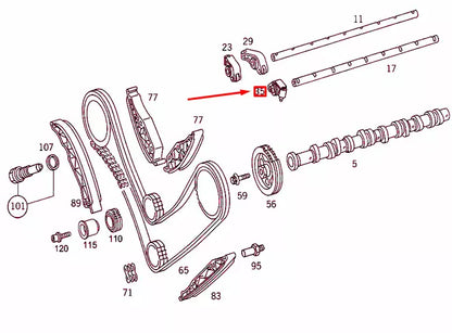 NEW MERCEDES-BENZ S W220 AMG EXHAUST VALVER ROCKER ARM A1130501034 ORIGINAL