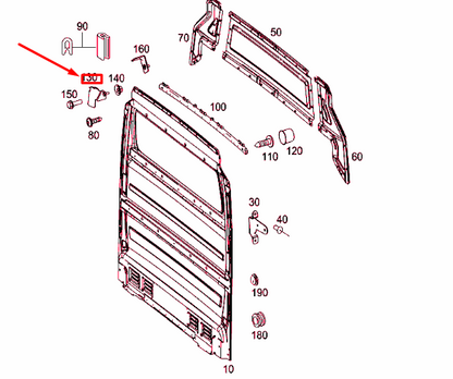 NEW MB SPRINTER 906 PARTITION PANEL RIGHT CONNECTING SHEET A9067100132 ORIGINAL