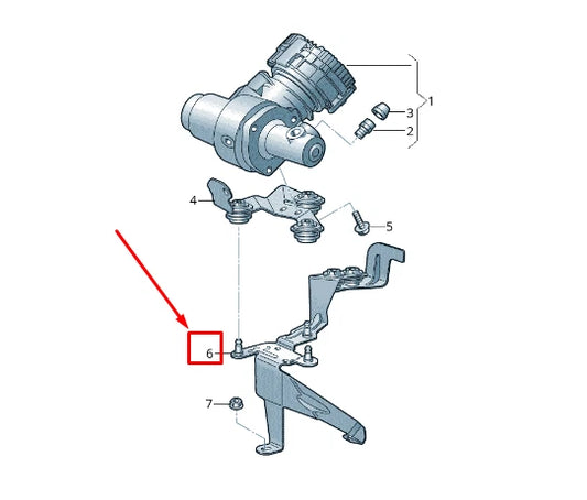 NEW AUDI Q7 4M PRESSURE ACCUMULATOR BRACKET RHD 4M2614143E