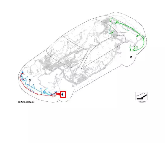 NEW BMW 5 G30 FRONT BUMPER CABLE HARNESS 61129832596 9832596 ORIGINAL