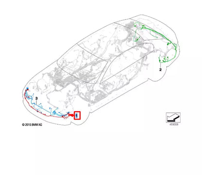 NEW BMW 5 G30 FRONT BUMPER CABLE HARNESS 61129832596 9832596 ORIGINAL