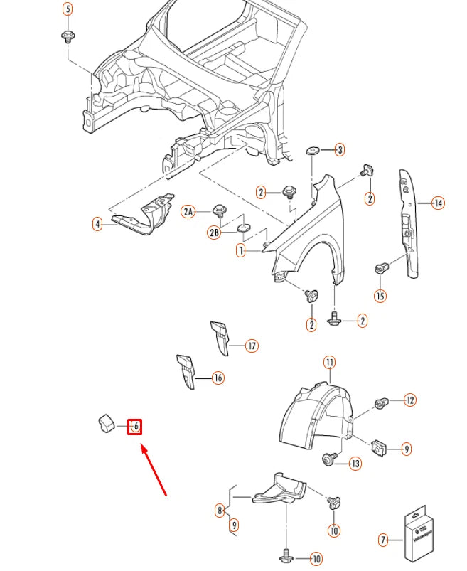 NEW VOLKSWAGEN GOLF MK6 FRONT FENDER NOISE INSULATION PLATE 1K0864725 ORIGINAL