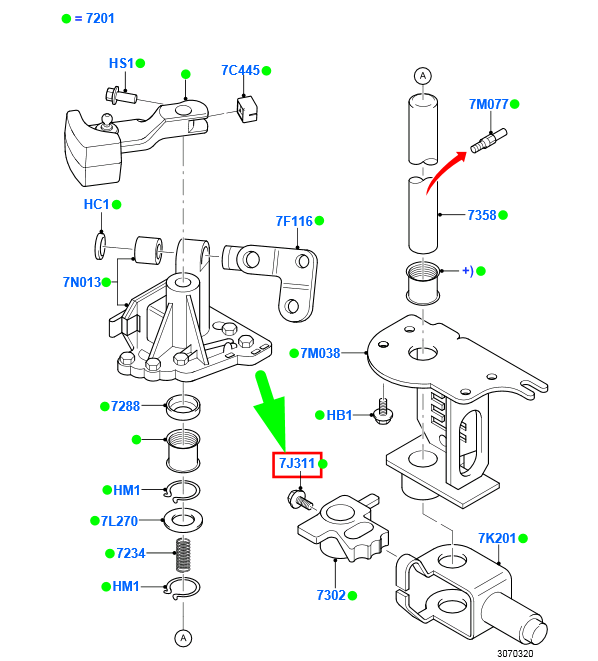 new ford transit mk3 manual transaxle gearshift retainer b1719964 original