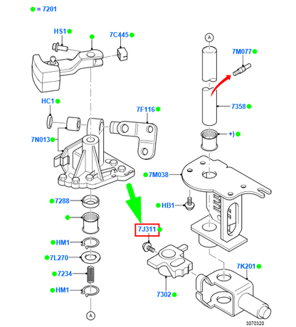new ford transit mk3 manual transaxle gearshift retainer b1719964 original