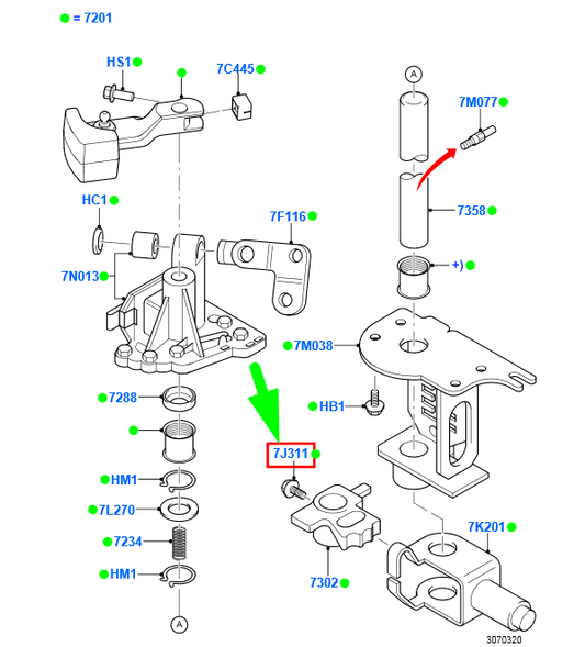 new ford transit mk3 manual transaxle gearshift retainer b1719964 original