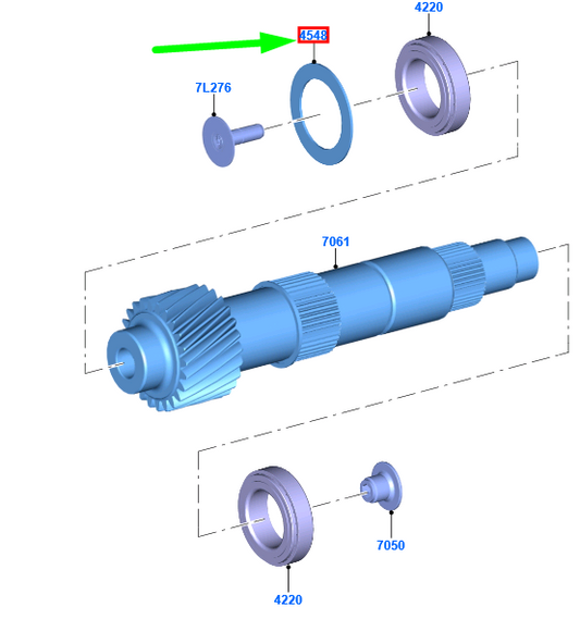new ford kuga mk3 transmission differential driving gr brg shim 1227264 original
