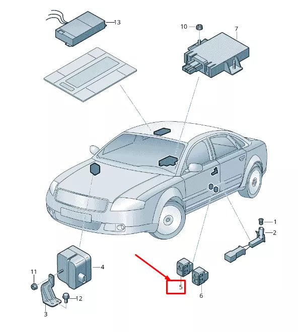 NEW AUDI A8 4H ALARM SYSTEM DEACTIVATION SWITCH 4E0962109A5PR